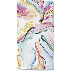 Strandtuch GOOD MORNING "Magic", bunt (multicolor), B:100cm L:180cm, Velours, Velours, Handtücher (Packung), Mikrofaser, Velours, Strandtuch, saugfähig, leicht, 100x180
