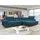 Mirjan24 Eckcouch Cord 2-Sitzer Blau