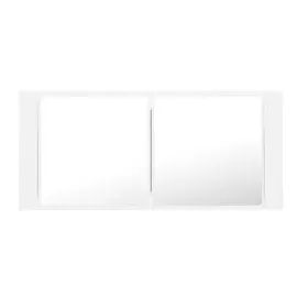 vidaXL Spiegelschrank 100 cm weiß