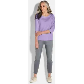 GOLDNER Basic Shirt mit U-Boot-Ausschnitt in flieder | Gr.: 44