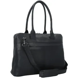 Plevier Canton Schultertasche Leder Black