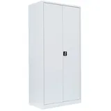 Lüllmann Stahlschrank 530347 signalweiß 92,5 x 42,2 x 195,0 cm, aufgebaut