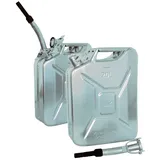 Baumarktplus Benzinkanister 2x 20 l Silber