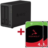 Synology DiskStation DS723+ 2 Einschübe NAS-Server Leergehäuse + 2x Seagate Ironwolf SATA 3.5" HDD 4TB Festplatte