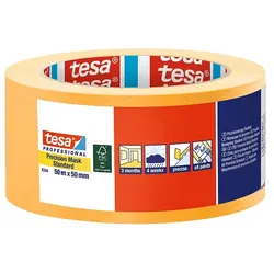 Tesa Professional 4344, Allzweck-Klebeband, Papier, Orange, Metall, Kunststoff,
