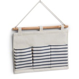 Zeller Present Hänge-Aufbewahrung Stripes. 8 Fächer, Baumwolle/Polyester, blau, ca. 35x60 cm