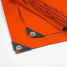 Floordirekt Abdeckplane 6 x 10 m Orange