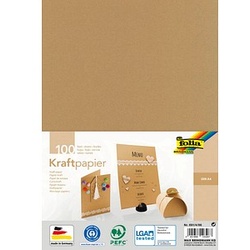 folia Tonpapier Kraftpapier braun 120 g/qm 100 Blatt