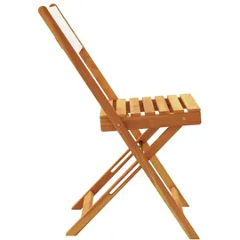 vidaXL Gartenstuhl 47 x 52,5 x 80 cm cremeweiß klappbar 4 St.