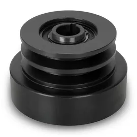 Eberth Doppel Fliehkraftkupplung 25mm Welle Doppelkeilriemen, 7mm Passfedernut, 58mm Keilriemenrollen-durchmesser, Nutbreite innen 6mm, Nutbreite außen 13mm, Kupplungsglocke Durchmesser 116mm