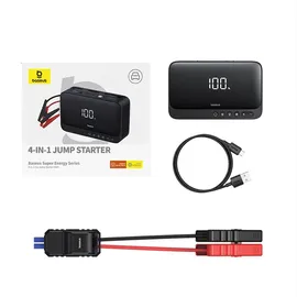 Baseus Multifunktionaler Jumpstarter BS-CH013: 600A 6000mAh Powerbank Kompressor / / Schwarz