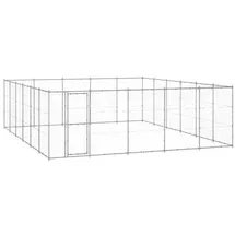 vidaXL Outdoor-hundezwinger Verzinkter Stahl 36,3 m2