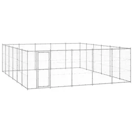 vidaXL Outdoor-hundezwinger Verzinkter Stahl 36,3 m2