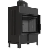 Kamineinsatz aus Stahl KRATKI LUCY 14 kW Ø 200 schwarz Verkleidung - Schwarz