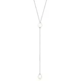 Elli Y-Kette Süßwasserzuchtperle Weiß 925 Sterling Silber