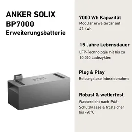Anker Solix BP7000 Plug & Play-Design 7 kWh