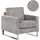 Beliani Sessel VIND Cord 76 x 82 x 82 cm Grau mit Kissen