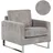 Beliani Sessel VIND Cord 76 x 82 x 82 cm Grau mit Kissen