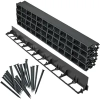 Garronda Rasenkante Beeteinfassung Kunststoff 7,8 cm 16 m 100 Anker GD-0157