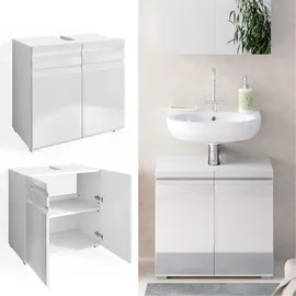 Vicco Waschbeckenunterschrank FREDDY Weiß hochglanz 60 x 56 cm,
