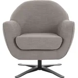 Home Affaire Drehsessel HOME AFFAIRE "Stavre, Loungesessel mit Drehfunktion", grau (falcon), B:83cm H:85cm T:80cm, 100% Polyester, Sessel, Drehsessel, in moderner Optik, mit elegantem Drehfuß