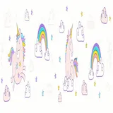 ascreation A.S. Création Borte selbstklebend Einhörner 5 m rosa weiß (369831)