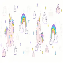 ascreation A.S. Création Borte selbstklebend Einhörner 5 m rosa weiß (369831)