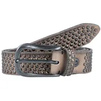 B.belt Nietengürtel Leder 95 cm braun