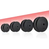 physionics Hantelscheiben Hantelscheiben Set 10 kg schwarz