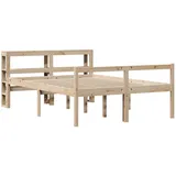 Seniorenbett mit Kopfteil ohne Matratze 160x200 cm - Braun/Bunt