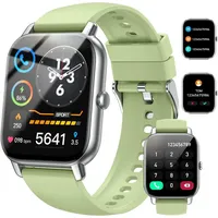 Smartwatch für Damen Herren, 1,85 Zoll Touchscreen  Bluetooth Anrufe, IP68 Wasserdicht Fitnessuhr mit Herzfrequenzmonitor Schlafmonitor Android IOS