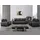 beautysofa Big-Sofa Kunstleder 3-Sitzer + 2-Sitzer + Sessel Schwarz