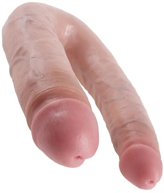 KING COCK - DOPPELPENETRATIONSDILDO 17.8 CM NATÜRLICH