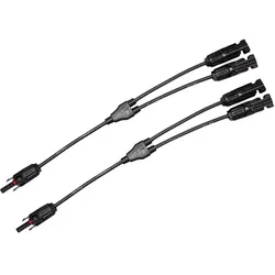 1 Paar MC4 2zu1 Solarstecker Verteiler Kabel Buchse Kupplung
