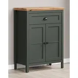 trendteam Kommode Stanton tannengrün Eiche Evoke Coast Nachbildung B/H/T: ca. 77x102x39 cm - tannengrün, Eiche