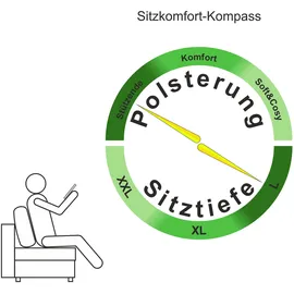Collection AB Hocker John optional Federkernpolsterung 100 x 40 x 70 cm Blau/Braun