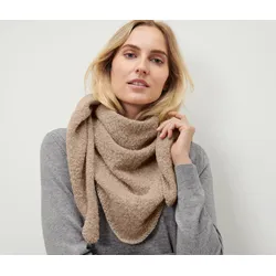 Tchibo - Dreiecksschal in Bouclé-Optik - beige