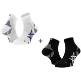 Asics Cushion Run Quarter 2er-Pack Strümpfe, schwarz - III