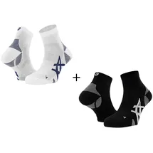 Asics Cushion Run Quarter 2er-Pack Strümpfe, schwarz - III