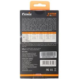 Fenix E-Star Dynamo Taschenlampe, 100 Lumen, dynamobetrieben inklusive NiMH 1,2V 1300mAh Akku