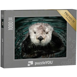 puzzleYOU Puzzle Puzzle 1000 Teile XXL „Seeotter im Wasser“, 1000 Puzzleteile, puzzleYOU-Kollektionen Otter, Fische & Wassertiere