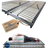 AM Qualitätsmatratzen | XXL 7-Zonen Lattenrost | 180x220 cm (2x 90x220 cm) | extra stark bis 240 kg belastbar | fertig montiert geliefert | 30 Fed...