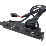 Akasa USB-C auf USB-A Adapter 0,3 m Schwarz