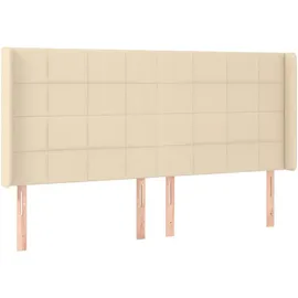 vidaXL Boxspringbett mit Matratze & LED Creme 160x200 cm Stoff