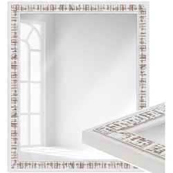 WANDStyle Wandspiegel H630, Nussbaum-Optik, aus Massivholz im Vintage Stil braun 110 cm x 60 cm