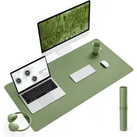 LuxusKollektion Schreibtischunterlage Schreibtischunterlage Leder/Wildleder Olivgrün 90x43cm grün