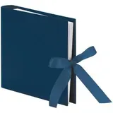 RÖSSLER Rössler-Papier Fotoalbum 13161147906, Fotoringbuch, 23 x 21 cm, 50 weiße Seiten für 100 Fotos, navy