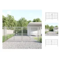 vidaXL Mesh-Gartentor Silbern 300x175 cm Verzinkter Stahl