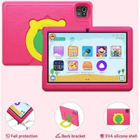 Tablet 10 Zoll, Android 13 Tablet für Kinder, 6 GB RAM 64 GB ROM, Kindersicherung, kidoz vorinstallieren, WiFi, Bluetooth, Dual Kamera (Rosa )
