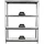 Proregal Schwerlastregal Metal Yeti Four HxBxT 200x150x45cm | Fachlast 400kg | Grau Metall, 150x200x45 cm Freizeit, Heimwerken, Werkstatt, Schwerlastregale